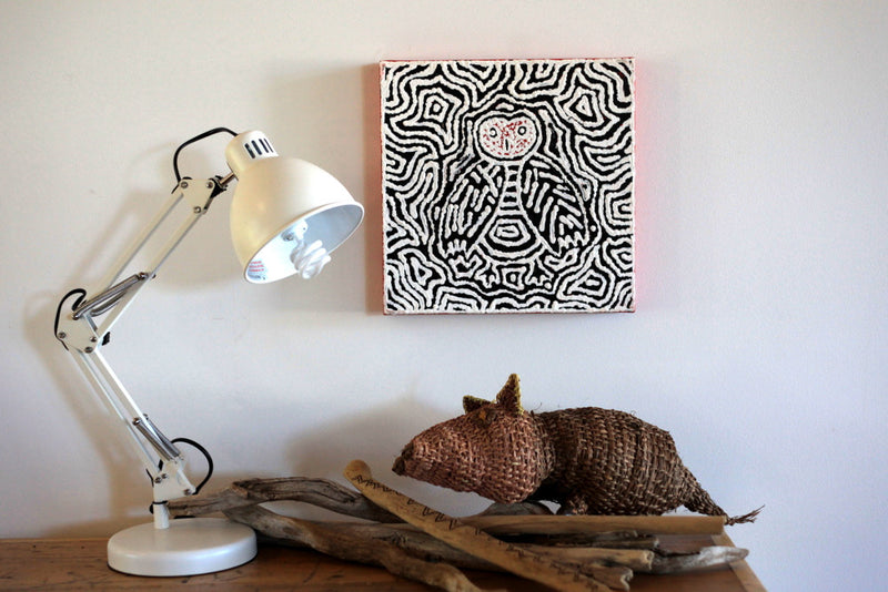 Aboriginal Artwork by Juliette Nampijinpa Brown, Jarlajirrpi Jukurrpa, 30x30cm