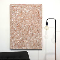 Aboriginal Artwork by Walter Jangala Brown, Tingari Cycle, 107x76cm