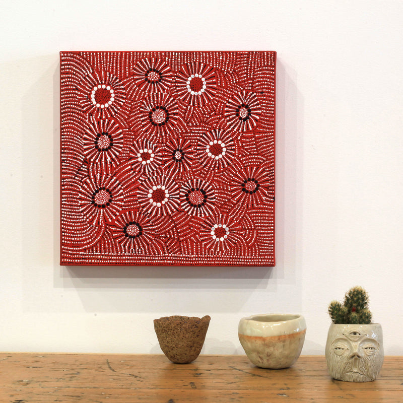 Aboriginal Artwork by Nikita Nungarrayi Morris, Yarungkanyi Jukurrpa, 30x30cm