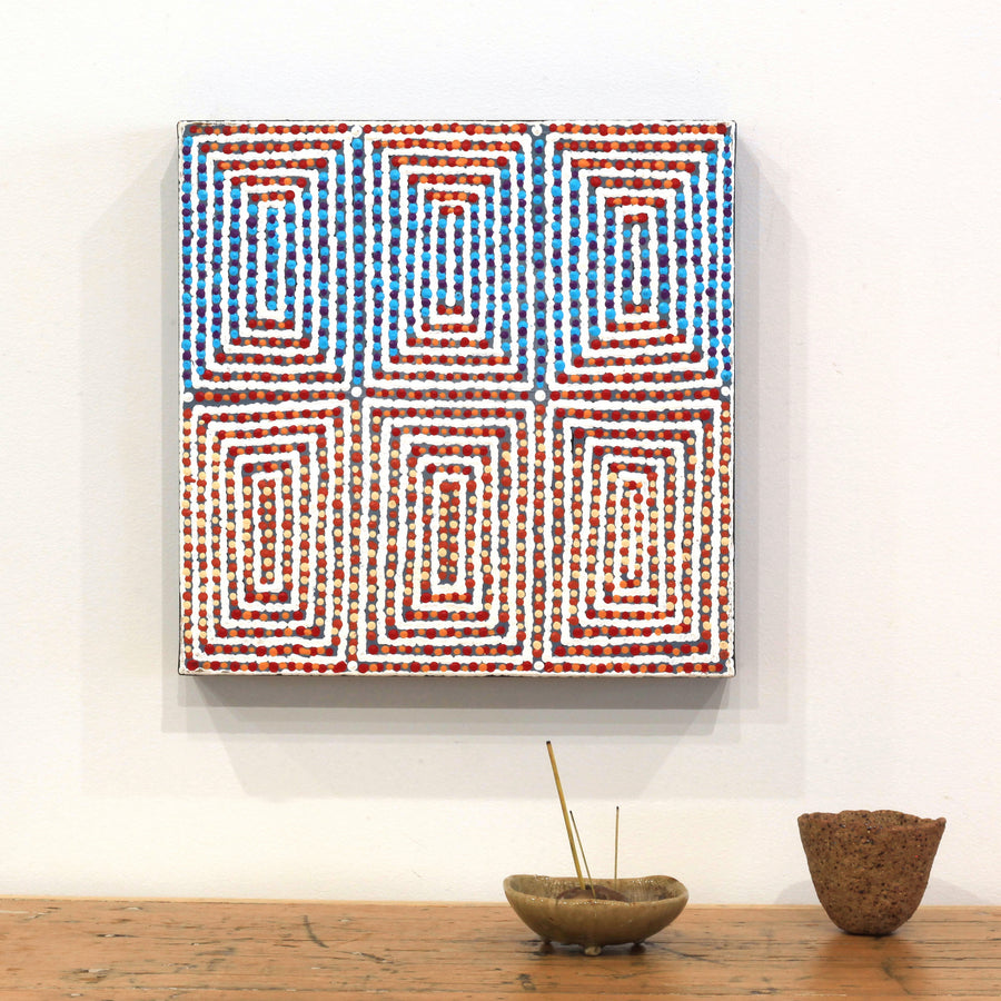 Aboriginal Artwork by Gloria Napangardi Gill, Lukarrara Jukurrpa, 30x30cm