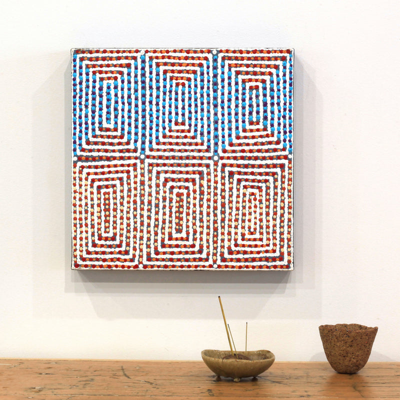 Aboriginal Artwork by Gloria Napangardi Gill, Lukarrara Jukurrpa, 30x30cm