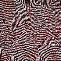 Aboriginal Artwork by Sarah Napurrurla Leo, Lukarrara Jukurrpa, 46x46cm