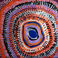 Aboriginal Artwork by Murdie Nampijinpa Morris, Malikijarra Jukurrpa, 46x46cm