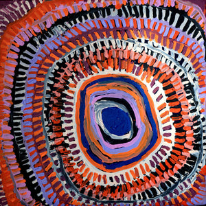 Aboriginal Art by Murdie Nampijinpa Morris, Malikijarra Jukurrpa, 46x46cm - ART ARK®