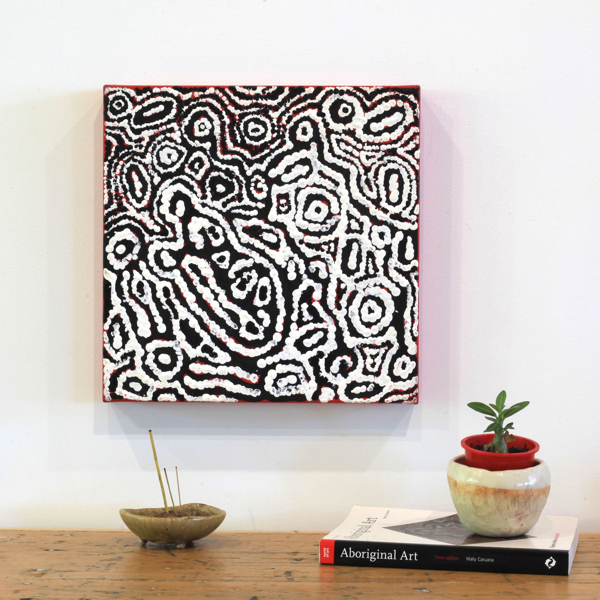 Painting 30x30cm prestretched Magda Nakamarra Curtis Lappi Lappi Jukurrpa (Lappi Lappi Dreaming) - Warlukurlangu main image 0