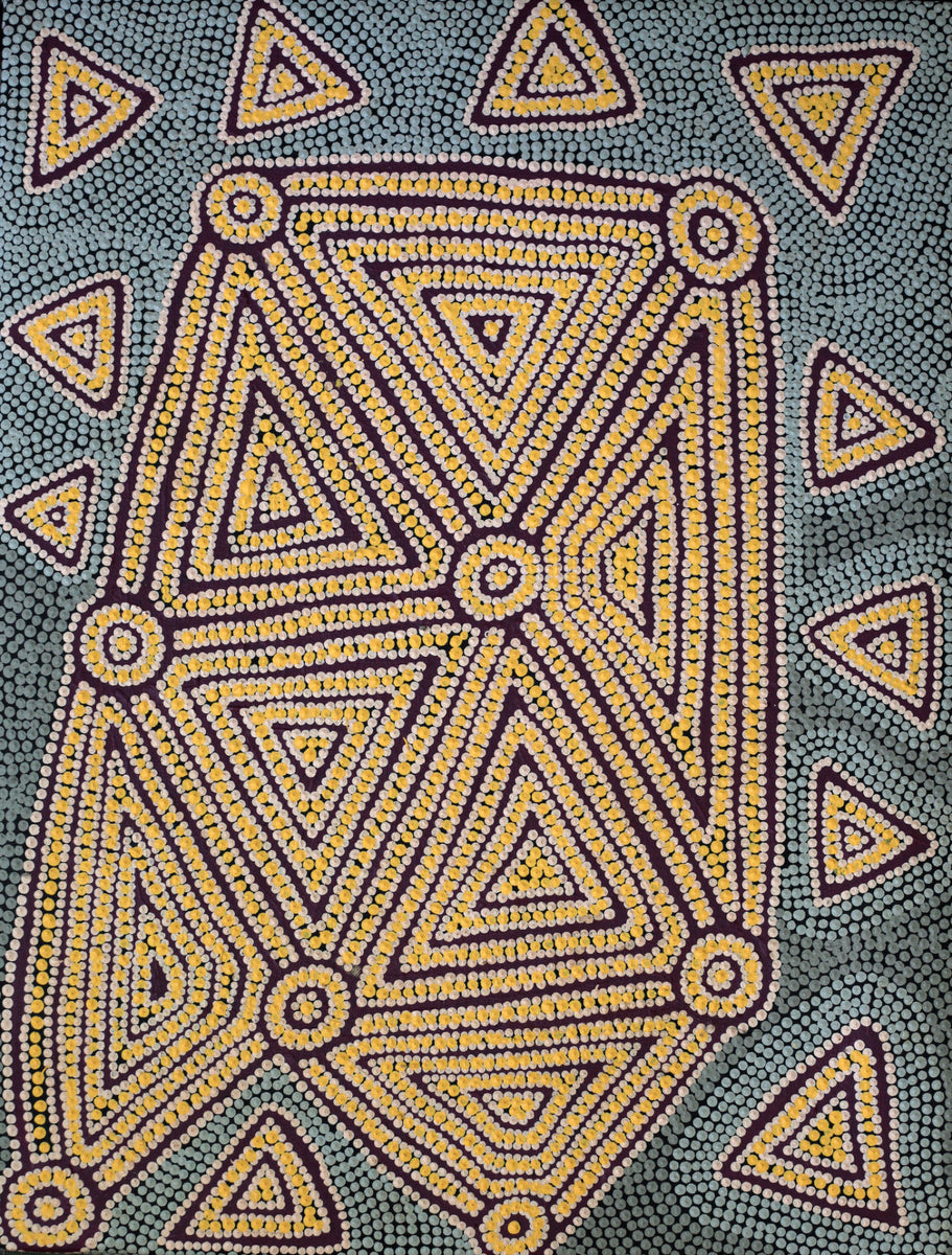 Aboriginal Art by Valerie Napanangka Marshall, Karnta Jukurrpa, 61x46cm - ART ARK®