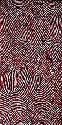 Aboriginal Artwork by Sarah Napurrurla Leo, Lukarrara Jukurrpa, 61x30cm