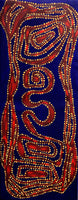 Aboriginal Art by Stephanie Napurrurla Nelson, Ngapa Jukurrpa, 76x30cm - ART ARK®