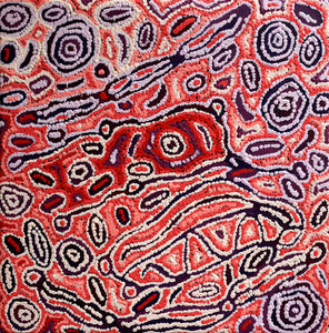 Aboriginal Artwork by Magda Nakamarra Curtis, Lappi Lappi Jukurrpa, 61x61cm - ART ARK®