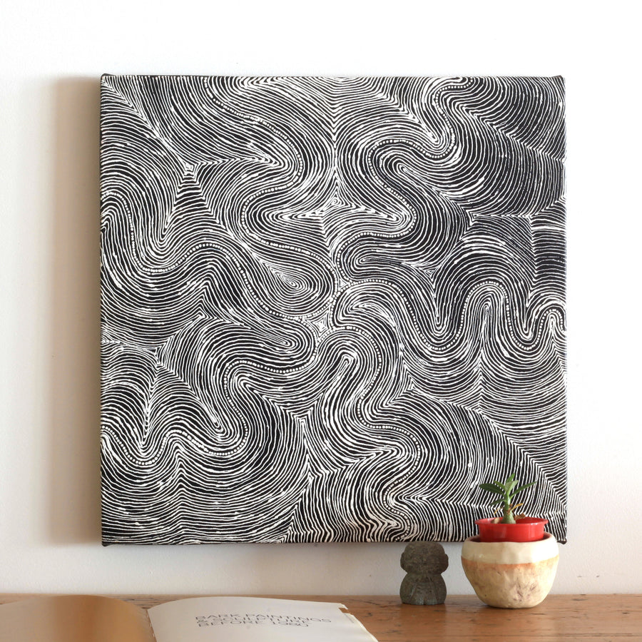 Aboriginal Artwork by Valda Napangardi Granites, Mina Mina Jukurrpa (Mina Mina Dreaming), 46x46cm