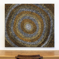 Aboriginal Artwork by Sarah Napurrurla Leo, Ngapa Jukurrpa (Water Dreaming), 122x107cm