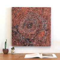 Aboriginal Artwork by Sarah Napurrurla Leo, Ngapa Jukurrpa (Water Dreaming), 61x61cm