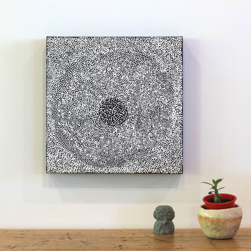 Aboriginal Artwork by Mary Napangardi Butcher, Pikilyi Jukurrpa, 30x30cm