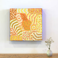 Aboriginal Artwork by Adrianna Nangala Egan, Yarla Jukurrpa (Bush Potato Dreaming) - Cockatoo Creek, 30x30cm