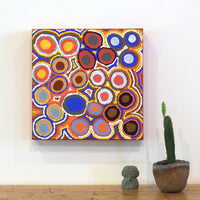 Aboriginal Artwork by Catherine Nungarrayi Malbunka, Mina Mina Jukurrpa (Mina Mina Dreaming) - Ngalyipi, 30x30cm