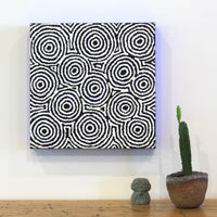 Aboriginal Art by Kylie Napangardi Williams, Yarla Jukurrpa (Bush Potato Dreaming) - Cockatoo Creek, 30x30cm - ART ARK®