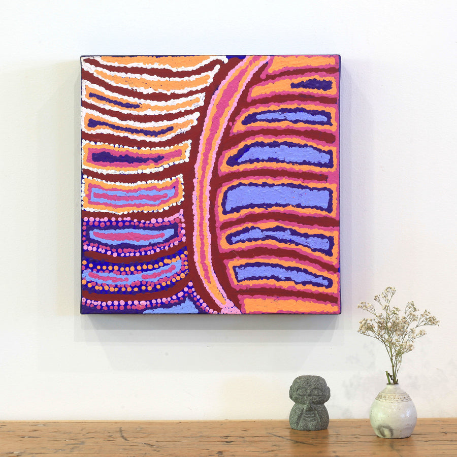 Aboriginal Artwork by Pamela Napurrurla Walker, Yumari Jukurrpa (Yumari Dreaming), 30x30cm