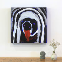 Aboriginal Artwork by Karen Napaljarri Barnes, Jarntu kuja kalu nyinami Yurntumu-rla, 30x30cm