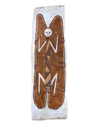 Aboriginal Artwork by Philip Wilfred, Lightning man, 87x26cm Bark