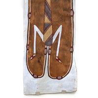 Aboriginal Artwork by Philip Wilfred, Lightning man, 87x26cm Bark
