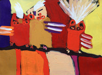 Aboriginal Artwork by Karen Napaljarri Barnes, Ngatijirri Jukurrpa (Budgerigar Dreaming), 61x46cm