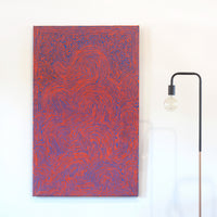 Aboriginal Artwork by Walter Jangala Brown, Tingari Cycle, 122x76cm