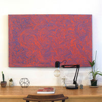 Aboriginal Artwork by Walter Jangala Brown, Tingari Cycle, 122x76cm