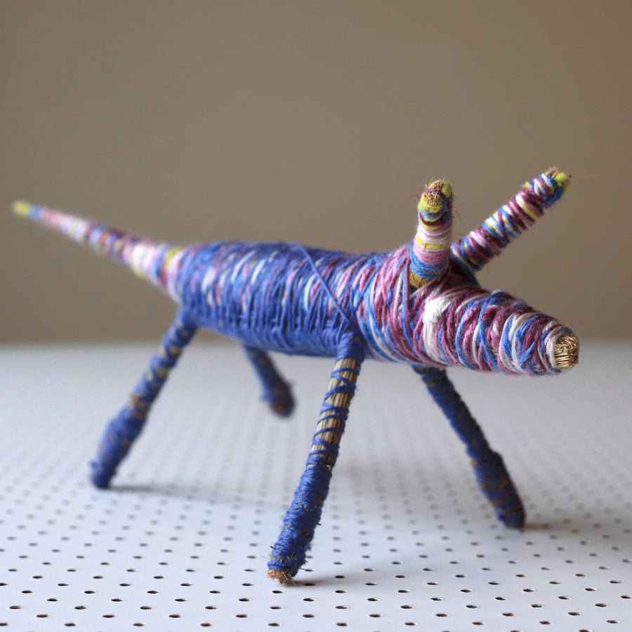 Aboriginal Artwork by Rochelle Ferguson - Tjanpi Papa (dog) Sculpture