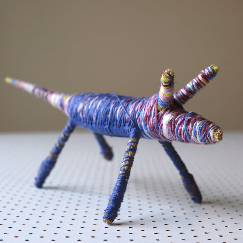 Aboriginal Artwork by Rochelle Ferguson - Tjanpi Papa (dog) Sculpture