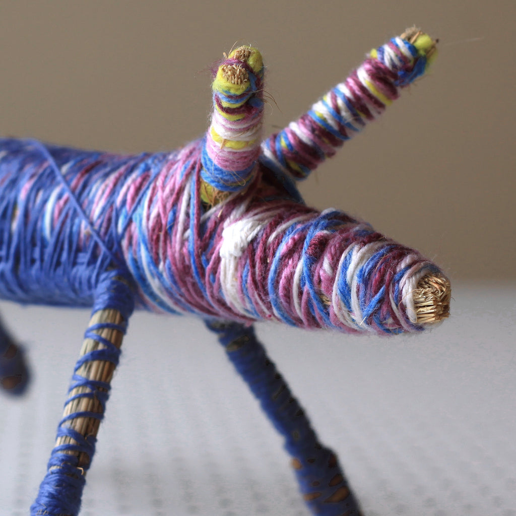 Aboriginal Artwork by Rochelle Ferguson - Tjanpi Papa (dog) Sculpture