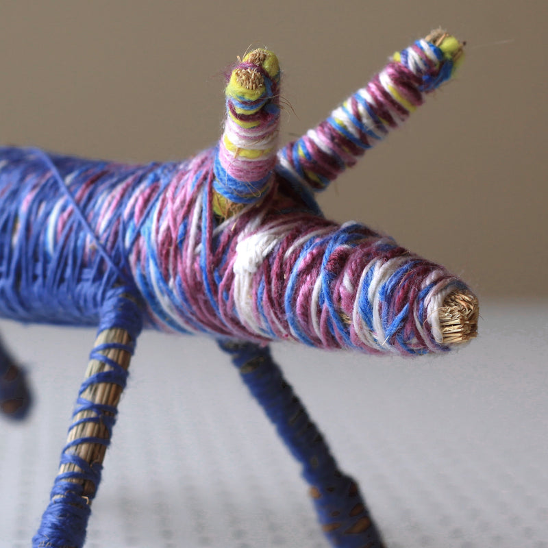 Aboriginal Artwork by Rochelle Ferguson - Tjanpi Papa (dog) Sculpture