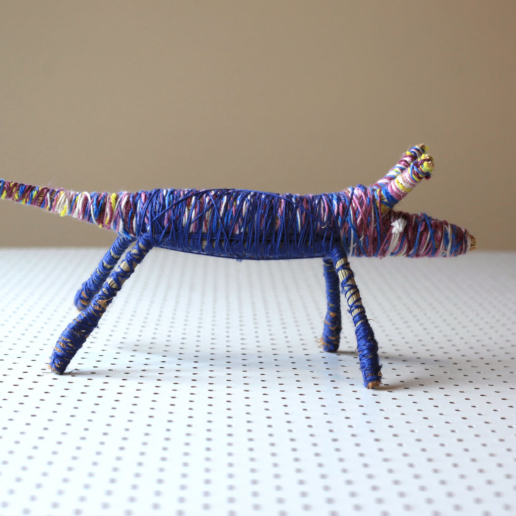 Aboriginal Artwork by Rochelle Ferguson - Tjanpi Papa (dog) Sculpture