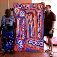 Aboriginal Artwork by Murdie Nampijinpa Morris, Malikijarra Jukurrpa, 182x122cm