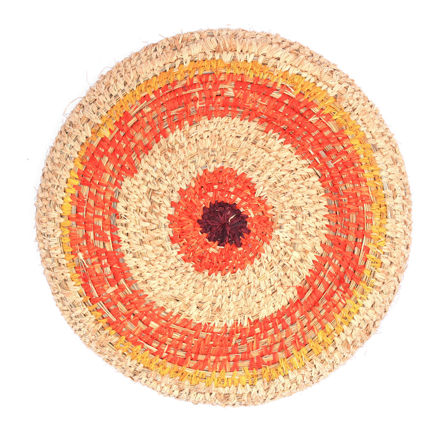 Aboriginal Artwork by Tjanpi basket, Ruth Bates, Warakurna ( 32-33cm)