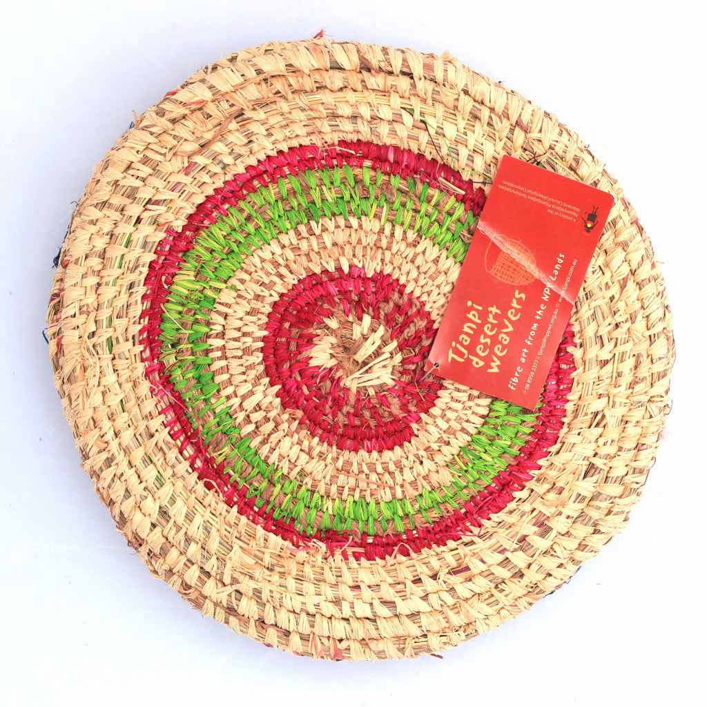 Aboriginal Artwork by Tjanpi basket, Nanana Jackson, Warakurna ( 30-33cm)