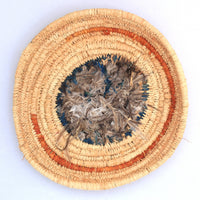 Aboriginal Artwork by Tjanpi basket, Nora Holland, Mirlirrtjarra ( 35-37cm)