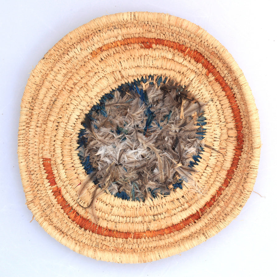 Aboriginal Artwork by Tjanpi basket, Nora Holland, Mirlirrtjarra ( 35-37cm)