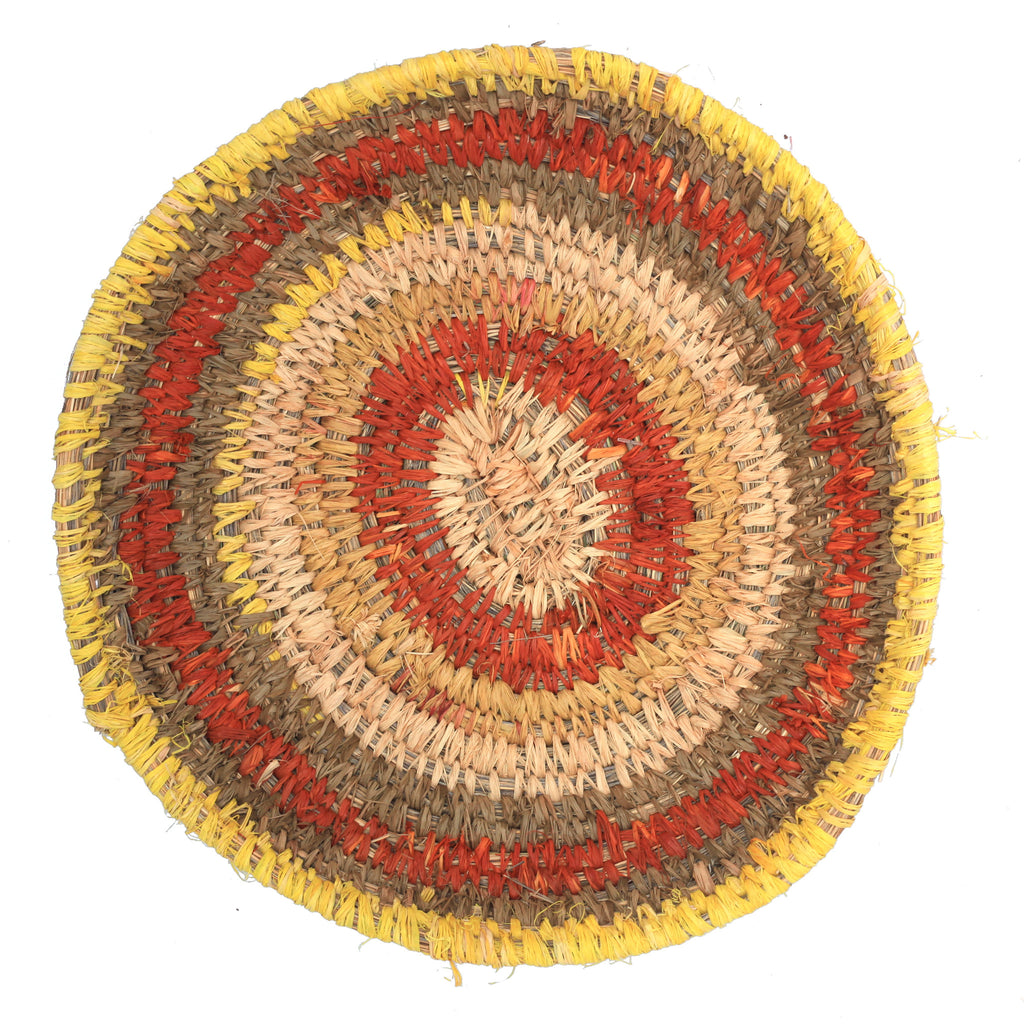Aboriginal Artwork by Tjanpi basket, Eunice Yunurupa Porter, Warakurna (30-31cm)