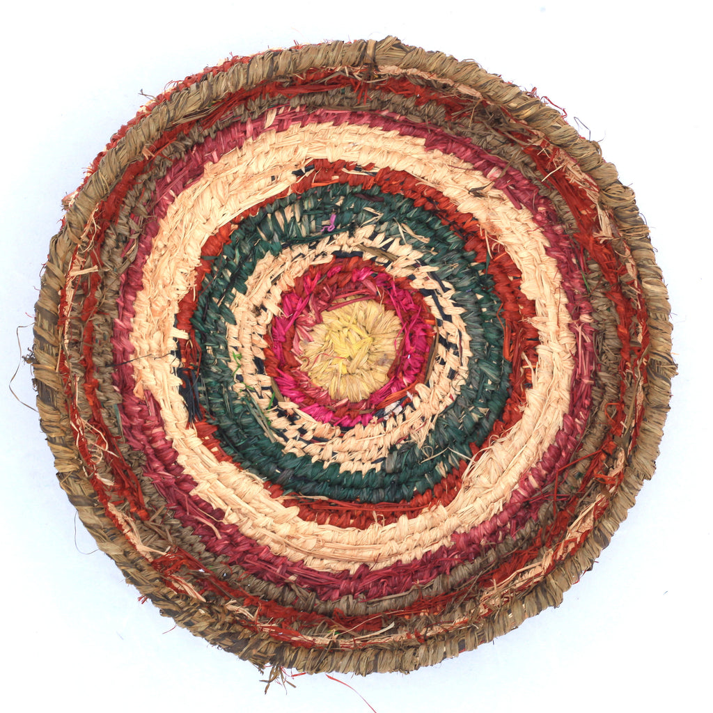 Aboriginal Artwork by Tjanpi basket, Julie Brumby, Mutitjulu (23-24cm) - ART ARK®