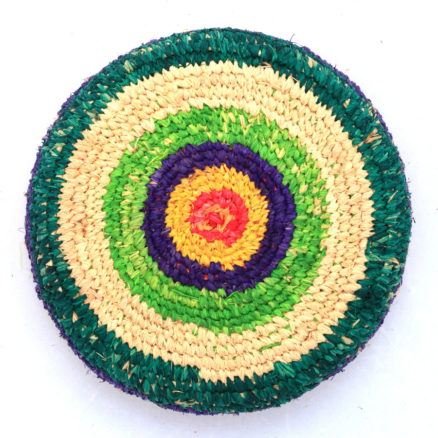 Aboriginal Artwork by Tjanpi basket, Valerie Bennett, Docker River (22-23cm)