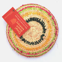 Aboriginal Artwork by Tjanpi basket, Marlene Brumby, Iwantja (21-22cm)