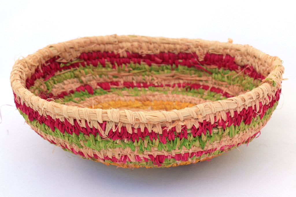 Aboriginal Artwork by Tjanpi basket, Marlene Brumby, Iwantja (21-22cm)