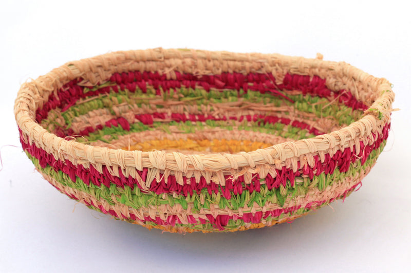 Aboriginal Artwork by Tjanpi basket, Marlene Brumby, Iwantja (21-22cm)