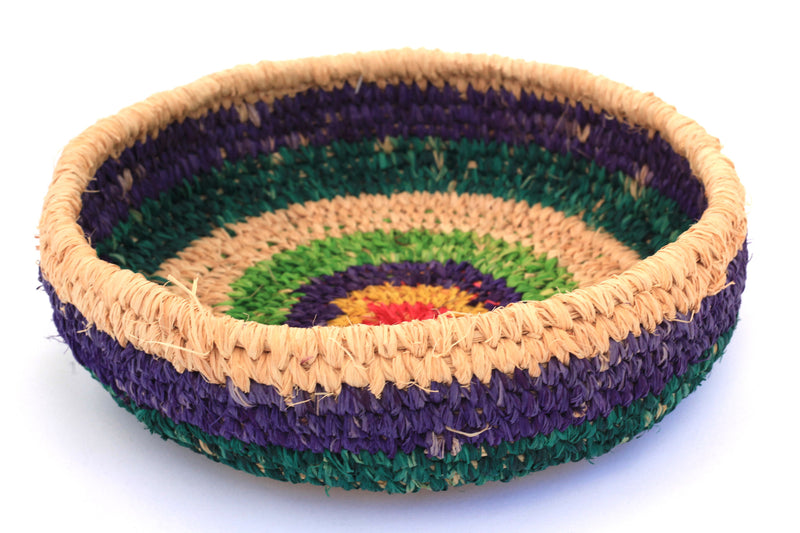 Aboriginal Artwork by Tjanpi basket, Valerie Bennett, Docker River (22-23cm)
