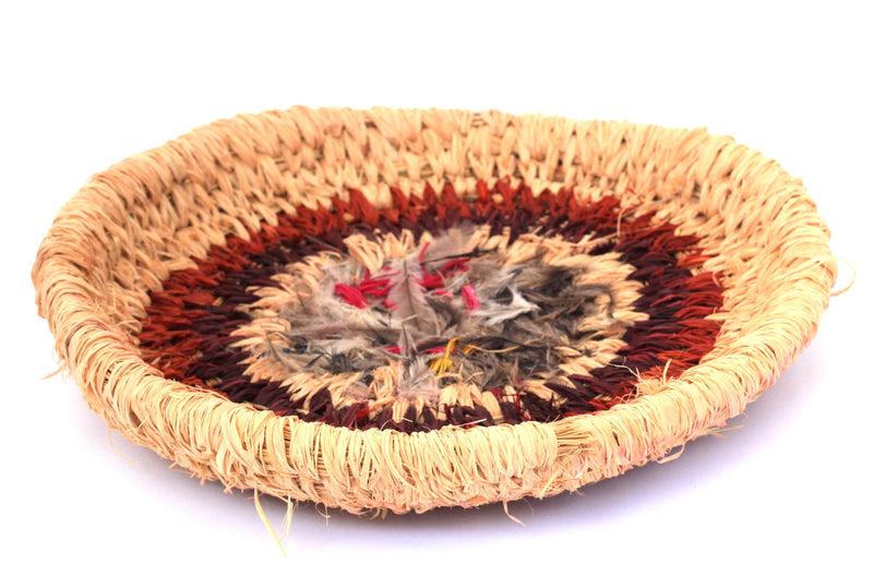 Aboriginal Artwork by Tjanpi basket, Tjawina Porter, Tjukurla (25-26cm)