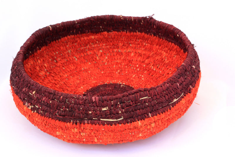 Aboriginal Artwork by Tjanpi basket, Intiya Lewis, Alice Springs ( 32-33cm)