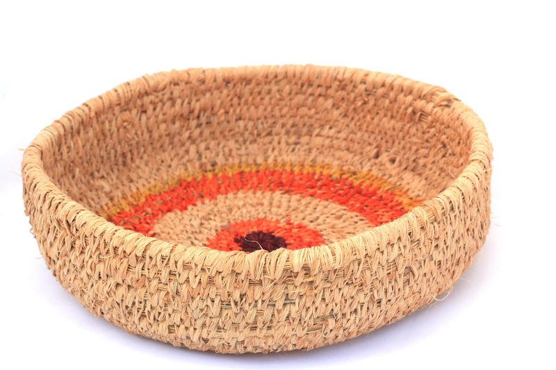 Aboriginal Artwork by Tjanpi basket, Ruth Bates, Warakurna ( 32-33cm)
