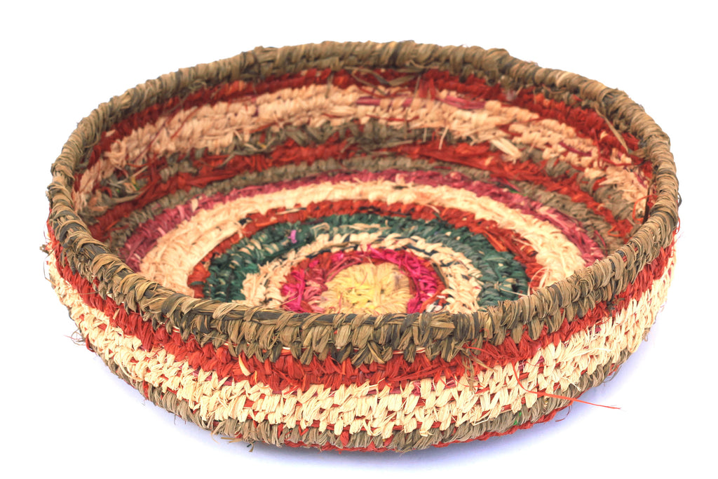 Aboriginal Artwork by Tjanpi basket, Julie Brumby, Mutitjulu (23-24cm)