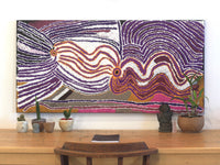 Aboriginal Artwork by Liddy Napanangka Walker, Purlapurla Jukurrpa 122x61cm
