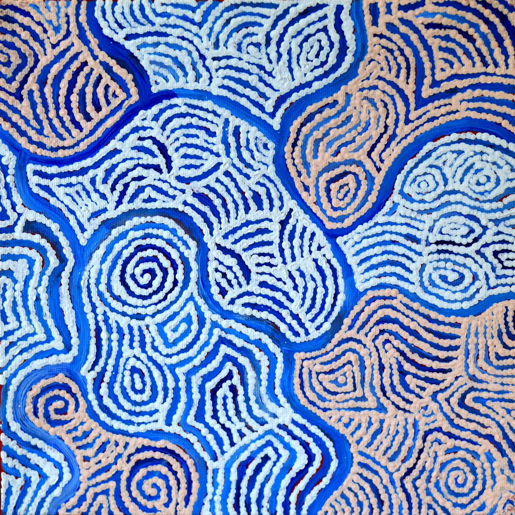 Aboriginal Artwork by Kirsty Anne Napanangka Brown ,Mina Mina Jukurrpa -  Ngalyipi, 30x30cm - ART ARK®